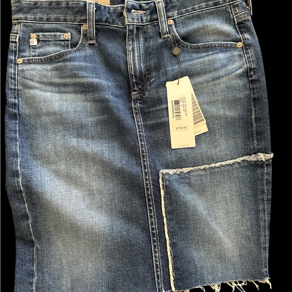 AG Adriano Goldschmied Blue Denim Skirt